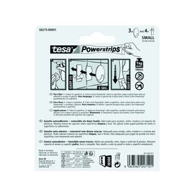 Gancho adhesivo ovalado S negro 3 un.