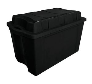 Caja organizadora Fullbox negro plástico 140 lt