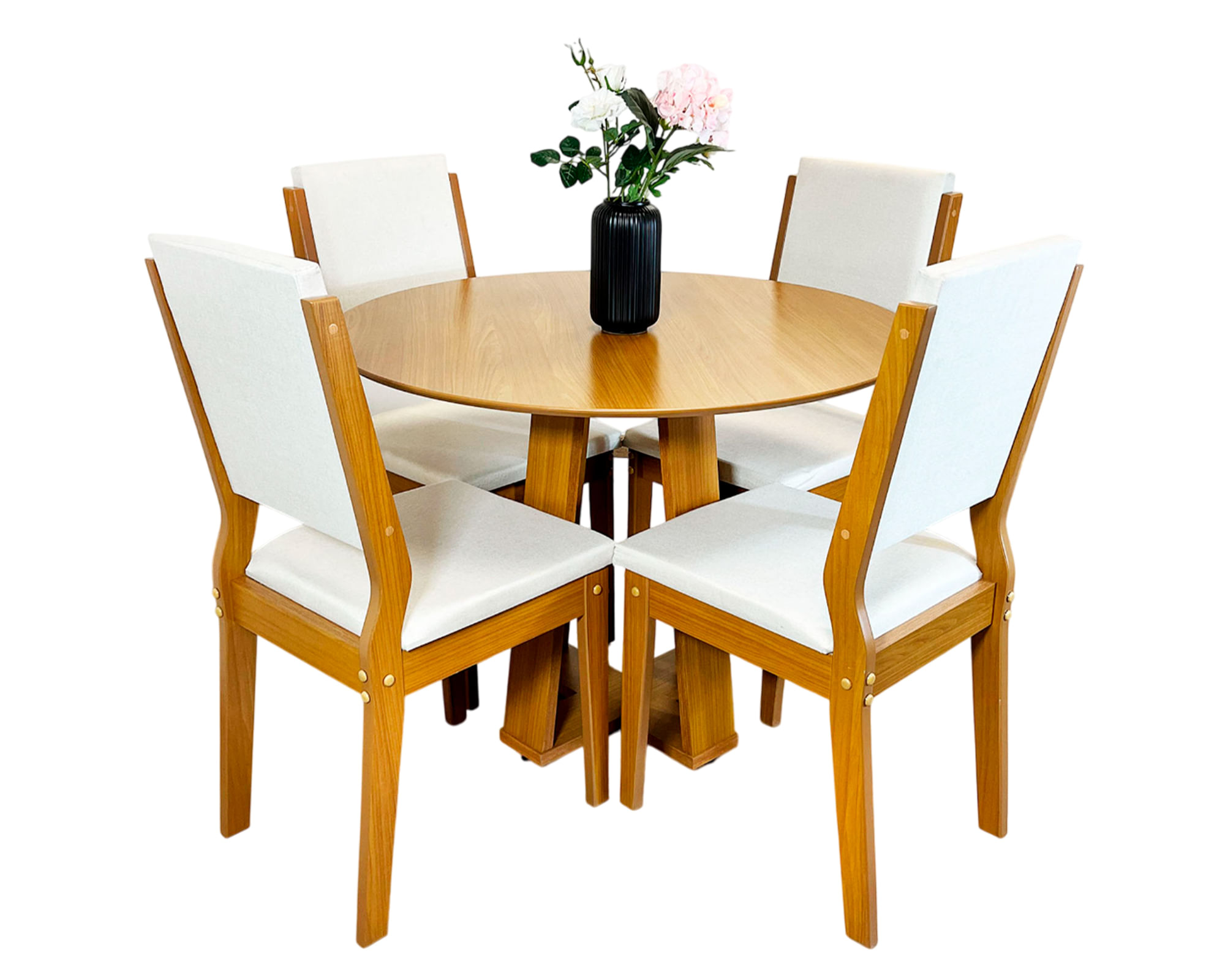 Alaia Home Comedor 4 sillas Ravello café/beige
