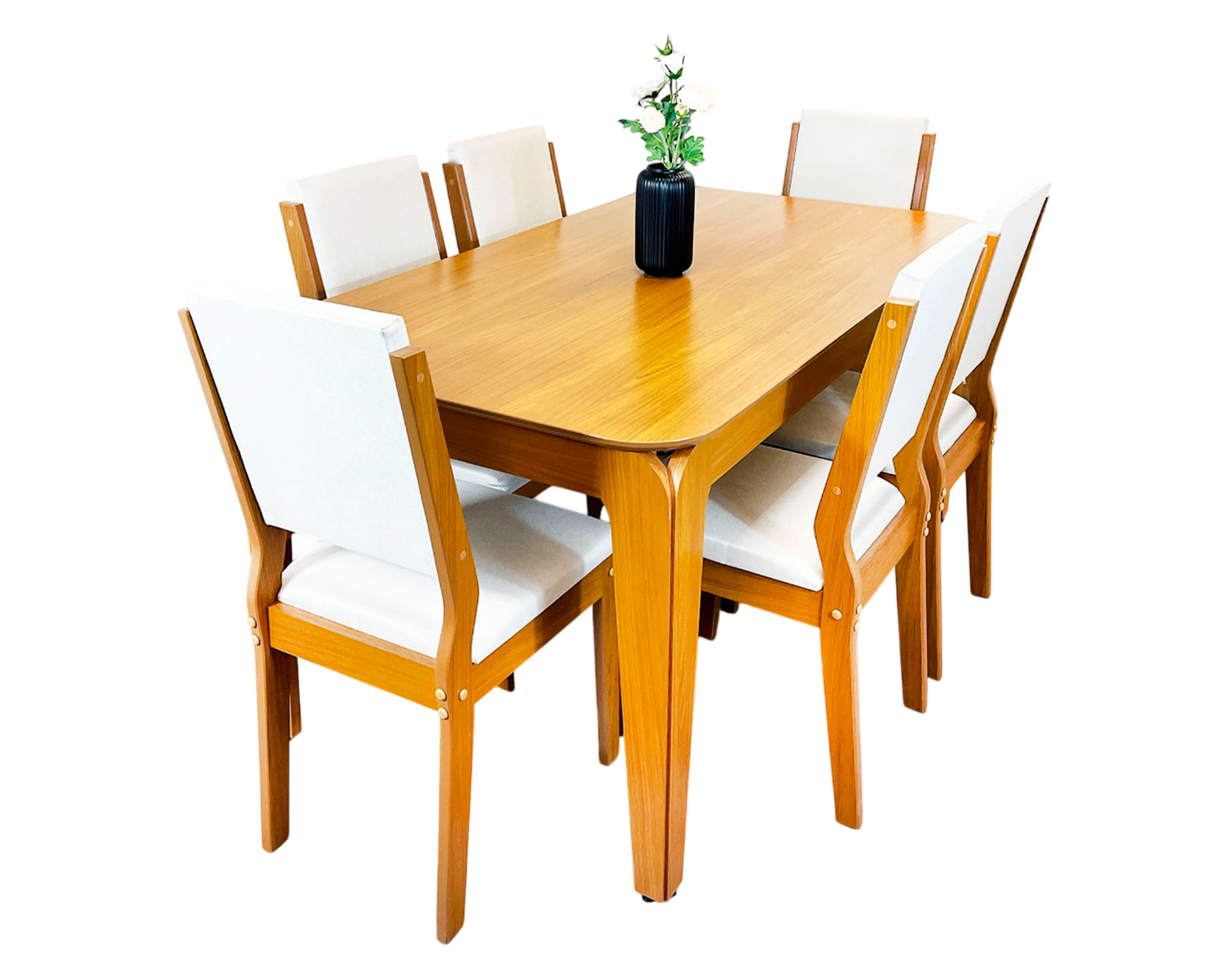 Alaia Home Comedor 6 sillas Arezzo café/beige
