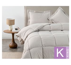 Plumón liso Softwash beige king