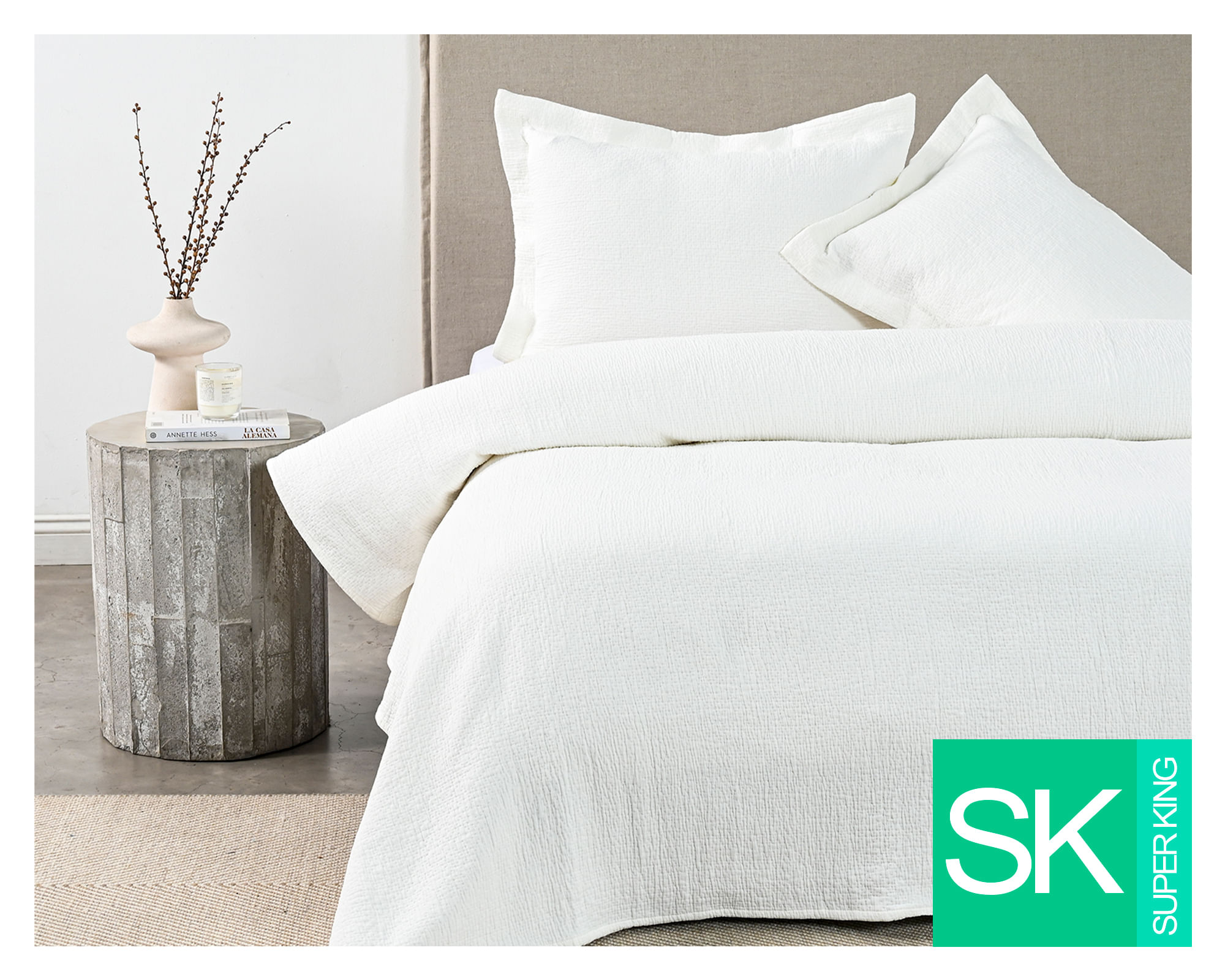 Royal Supreme Cubrecama Mila blanco Súper King