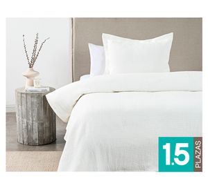 Cubrecama Mila blanco 1.5 plazas