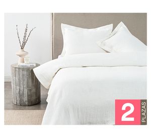 Cubrecama Mila blanco 2 plazas