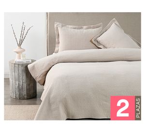 Cubrecama Mila crudo 2 plazas