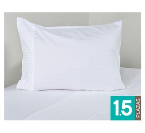 Sábanas 1.5 plazas Dobby white 600 hilos