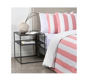 Funda de plumón Stripe Terra rosa 2 plazas