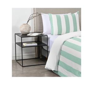 Funda de plumón Stripe sage 1.5 plazas