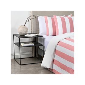 Funda de plumón Stripe Terra rosa king