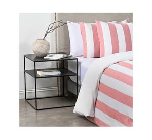 Funda de plumón Stripe Terra rosa king