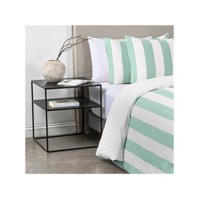 Funda de plumón Stripe sage 2 plazas