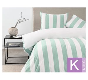 Funda de plumón Stripe sage king