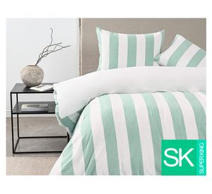 Funda de plumón Stripe sage súper king