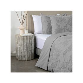 Funda de plumón Lauren gris súper king