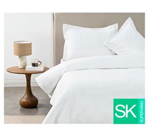 Quilt Matelado blanco súper king