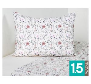 Juego de sábanas 1.5 plazas 200 hilos Lucia beige