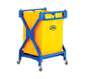 Carro X lavandería azul amarillo 71x65x66 cm