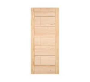 Puerta Llaima 7 panel crudo madera pino radiata 90x200 cm