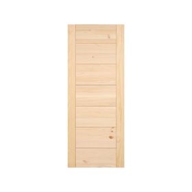Puerta Turín 7 Panel crudo madera pino radiata 90x200 cm