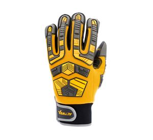 Guante poliéster X10 térmico amarillo