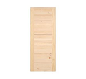 Puerta Turín 7 Panel crudo madera pino radiata 75x200 cm