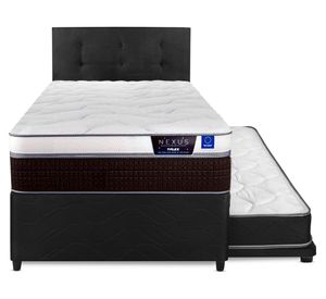 Diván Nexus 1.5 plazas + respaldo Royal negro