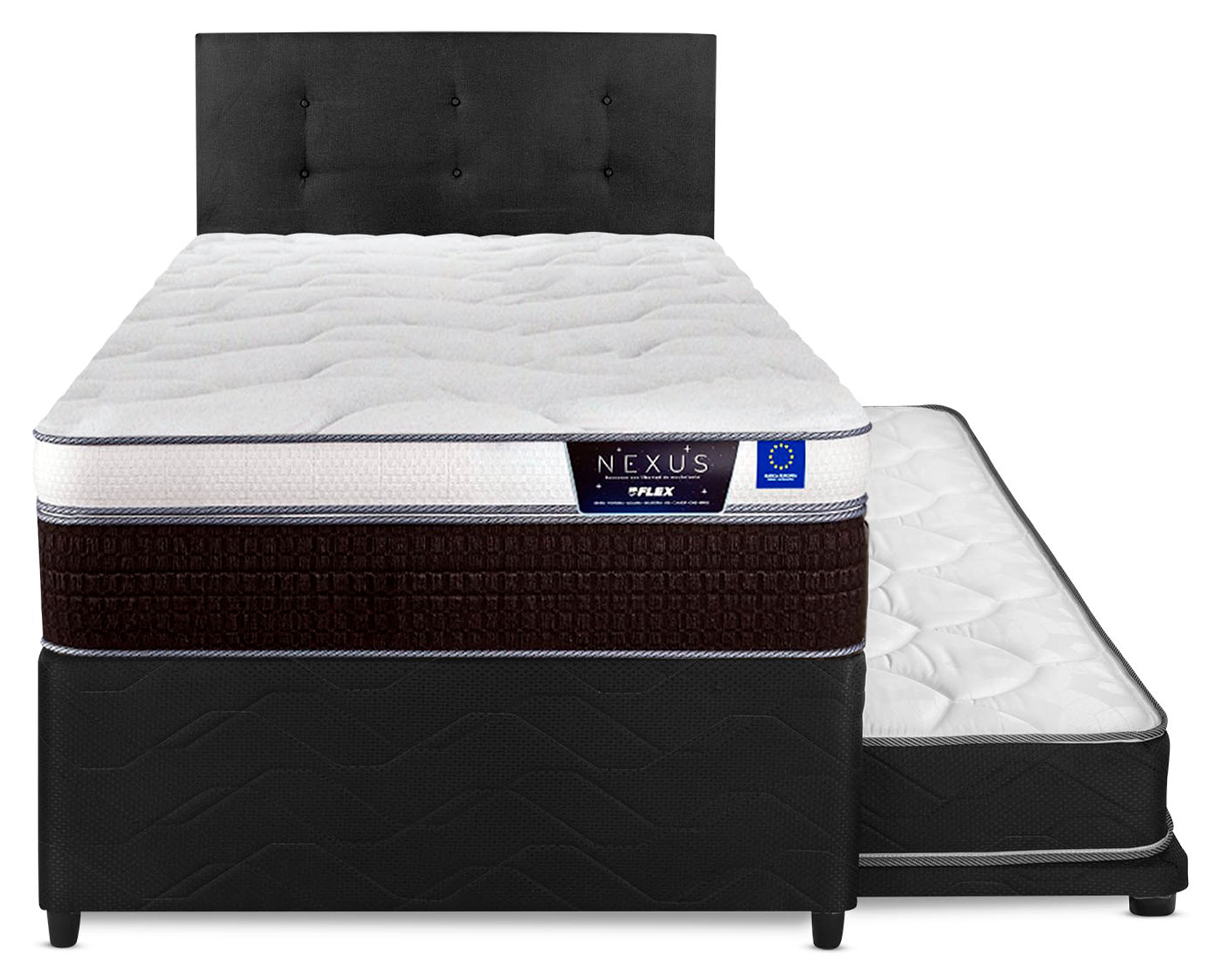 Flex Diván Nexus 1.5 plazas + respaldo Royal negro