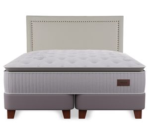 Cama europea Heritage king base dividida + respaldo Tachas