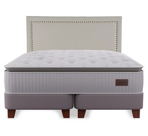Cama europea Heritage Súper king base dividida + respaldo Tachas