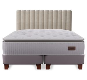 Cama europea Heritage king base dividida + respaldo Tubular