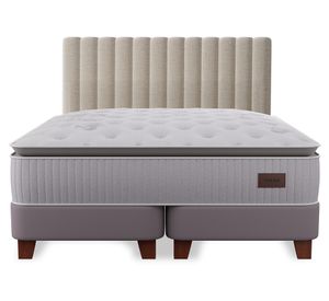 Cama europea Heritage 2 plazas base dividida + respaldo Tubular