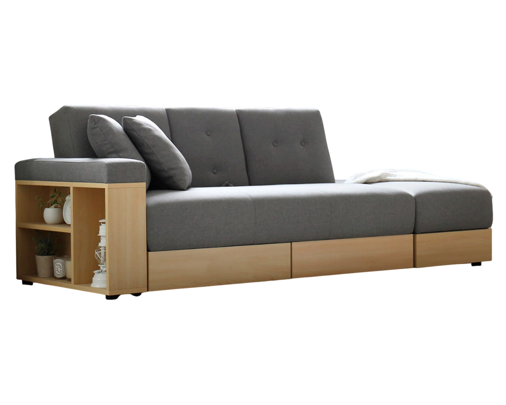 Alaia Home Sofá cama 3 cuerpos Alaska lino gris