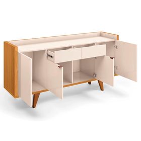 Buffet Sinfonía off white/canela 79x160x40 cm