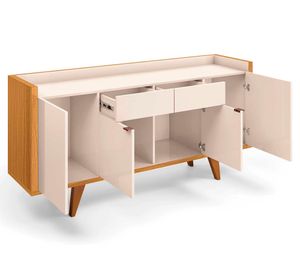 Buffet Sinfonía off white/canela 79x160x40 cm