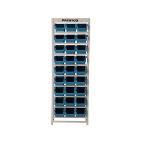 Rack 27x53x150 cm con 27 cajas organizadoras