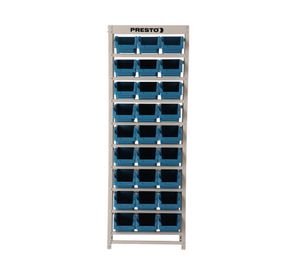 Rack 27x53x150 cm con 27 cajas organizadoras