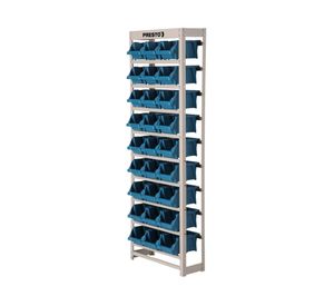 Rack 27x53x150 cm con 27 cajas organizadoras