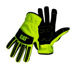 Guante Spandex Mecánico Touch Amarillo Flúor