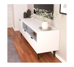 Rack TV 65" Lisboa blanco/gris