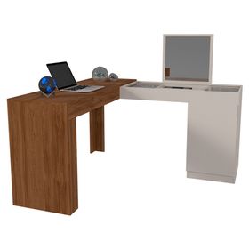 Tocador Star café/blanco 1 puerta