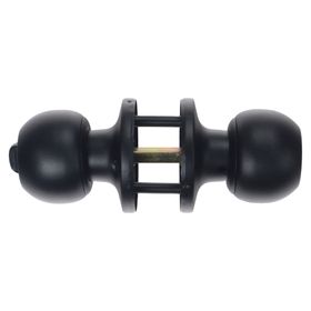 Cerradura pomo + 3 bisagras negro