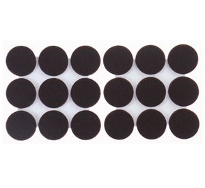 Set protector fieltro redondo negro 18 piezas