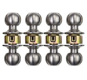 Set 4 cerraduras perilla Pomo plata