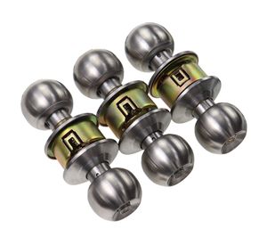 Set 3 cerraduras perilla Pomo plata