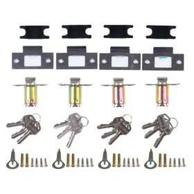 Set 4 cerraduras perilla Pomo plata