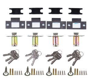 Set 4 cerraduras perilla Pomo plata