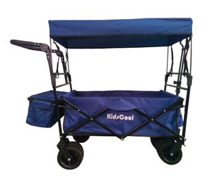 Carro wagon con techo plegable azul