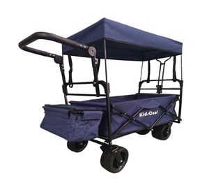 Carro wagon con techo plegable azul