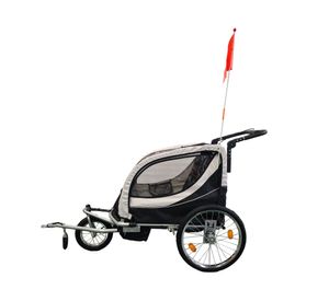 Carro Jogger baby trailer Dúplex negro