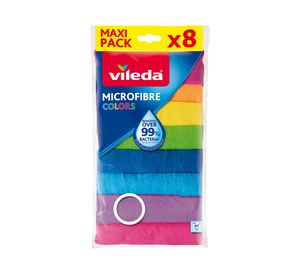Paño multiuso microfibra Colors 8 un.